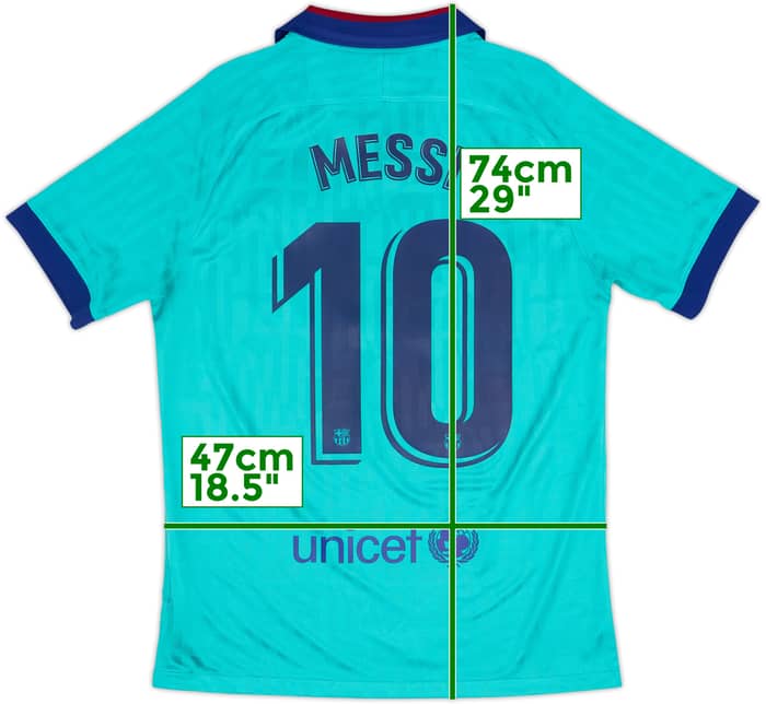 Camiseta de la tercera equipación CL del Barcelona 2019-20 Messi #10 - 8/10 - (M)