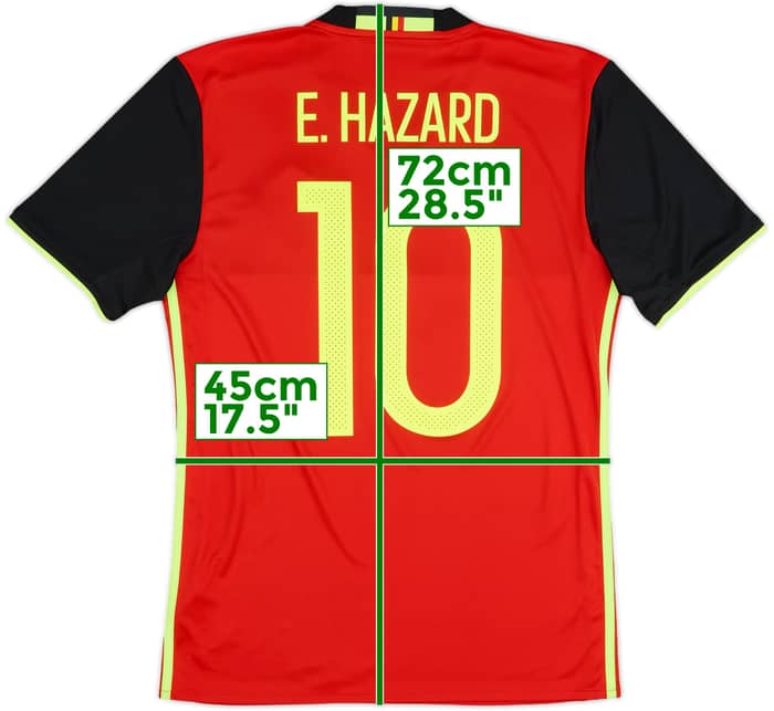 2016-17 Belgium Home Shirt E. Hazard #10 - 10/10 - (S)