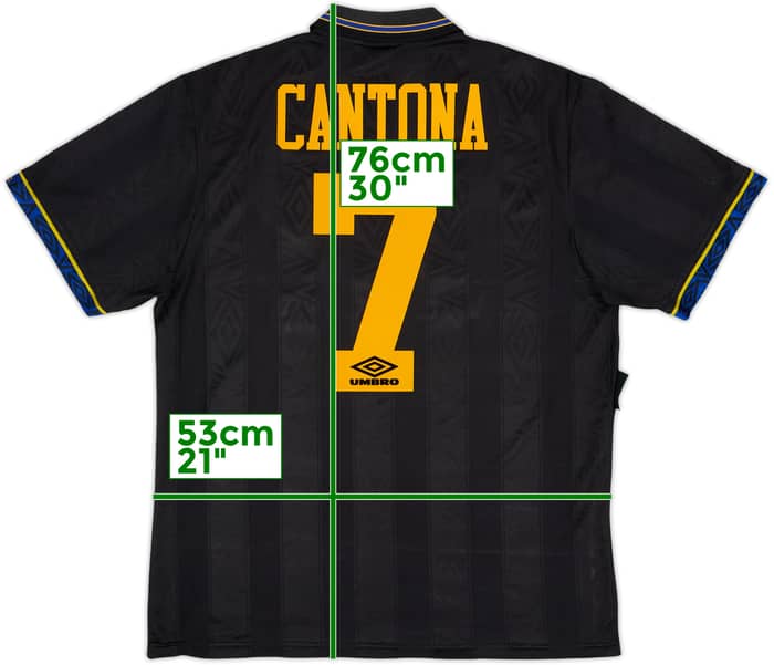 1993-95 Manchester United Away Shirt Cantona #7 - 7/10 - (L)