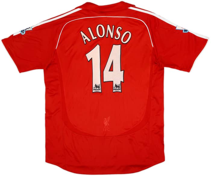 2006-08 Liverpool Home Shirt Alonso #14 - 6/10 - (L)