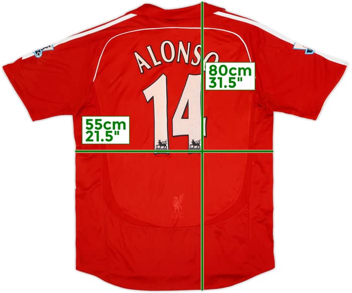 2006-08 Liverpool Home Shirt Alonso #14 - 6/10 - (L)