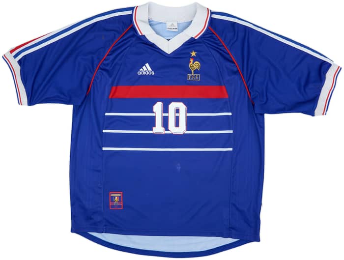 1998-00 France Home Shirt Zidane #10 - 6/10 - (XL)
