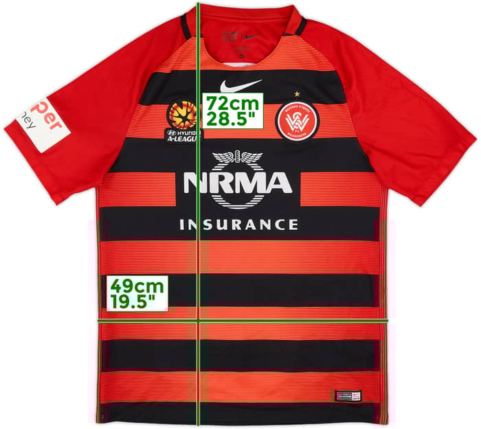 2016-17 Western Sydney Wanderers Home Shirt - 6/10 - (M)