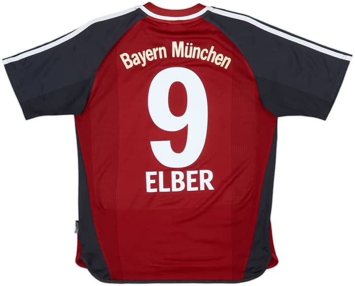 2001-02 Bayern Munich Home Shirt Elber #9 - 7/10 - (XL.Boys)