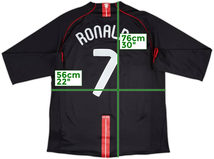 2007-08 Manchester United Away L/S Shirt Ronaldo #7 - 8/10 - (XL)