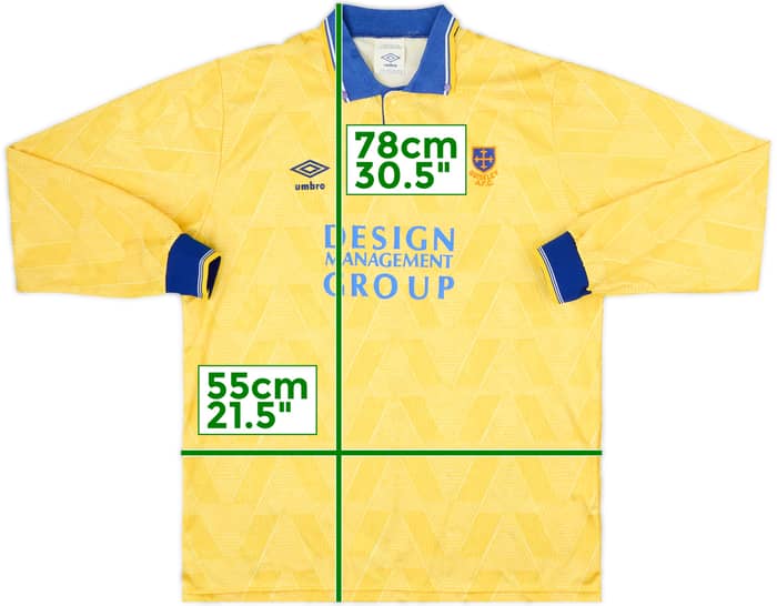 Camiseta de visitante de manga larga versión de partido del Guiseley 1992-93 #6