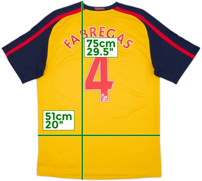 2008-09 Arsenal Away Shirt Fabregas #4 - 5/10 - (M)
