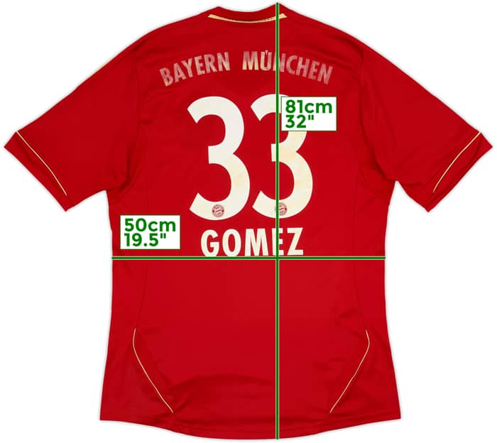 2011-13 Bayern Munich Home Shirt Gomez #33 - 4/10 - (L)