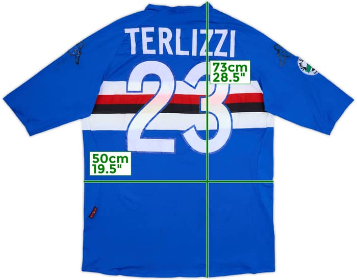 2006-07 Sampdoria Match Issue Home Shirt Terlizzi #23
