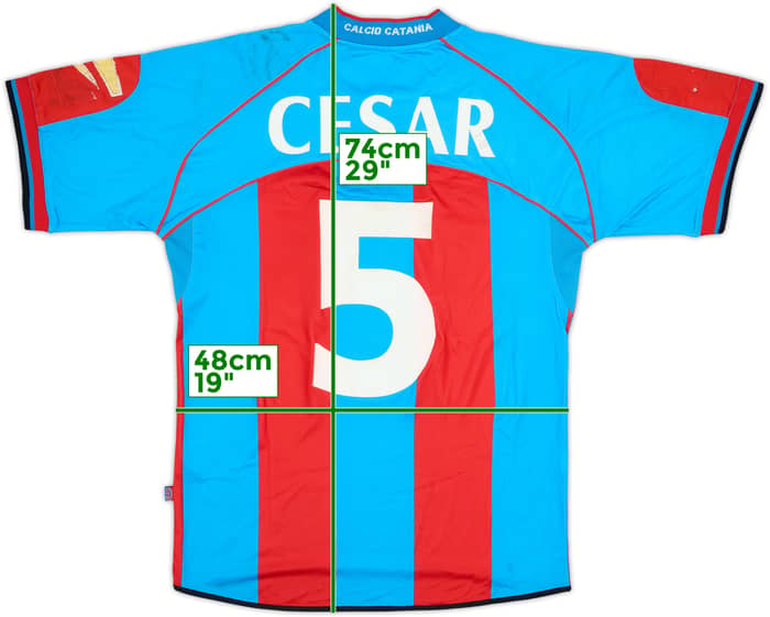 2005-07 Catania Home Shirt Cesar #5 - 5/10 - (L)