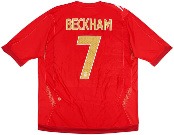 2006-08 England Away Shirt Beckham #7 - 5/10 - (XL)