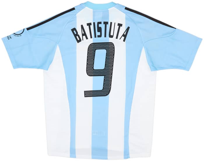 2002-04 Argentina Home Shirt Batistuta #9 - 10/10 - (M)
