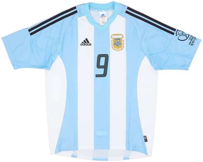 2002-04 Argentina Home Shirt Batistuta #9 - 10/10 - (M)