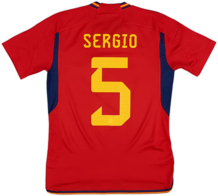 2022-23 Spain Home Shirt Sergio #5 - 10/10 - (S)