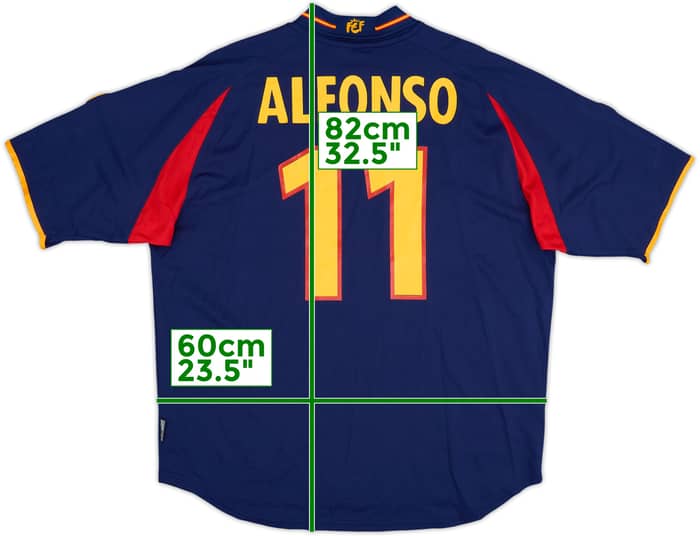 2000-02 Spain Away Shirt Alfonso #11 - 7/10 - (XL)
