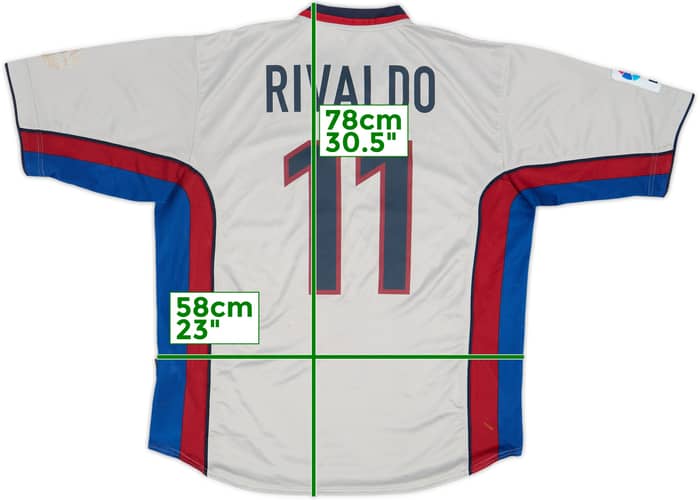1999-01 Barcelona Away Shirt Rivaldo #11 - 5/10 - (XL)