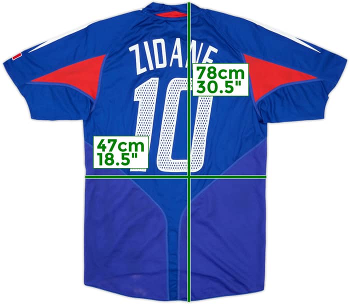2004-06 France Home Shirt Zidane #10 - 9/10 - (S)