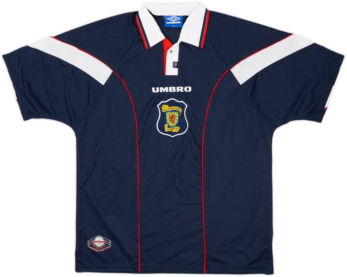 1996-98 Scotland Home Shirt Fioroni #2 - 9/10 - (XL)