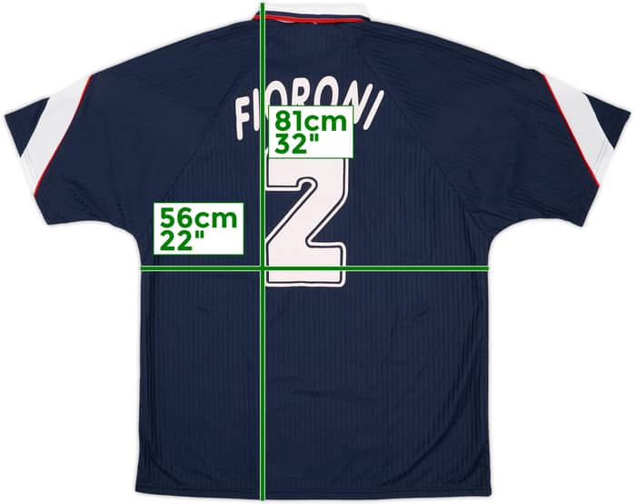 1996-98 Scotland Home Shirt Fioroni #2 - 9/10 - (XL)