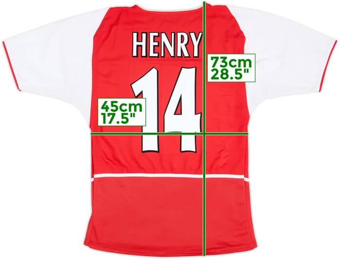 2002-04 Arsenal Home Shirt Henry #14 - 6/10 - (M)