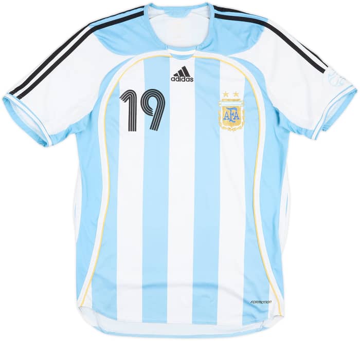 2005-07 Argentina Home Shirt Messi #19 - 6/10 - (M)