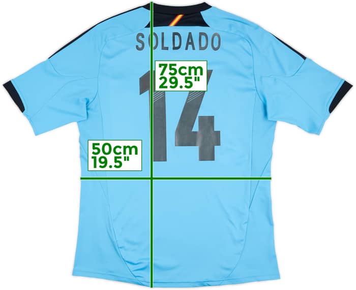 2012-14 Spain Away Shirt Soldado #14 - 8/10 - (L)