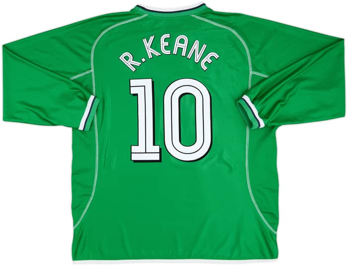 2002-03 Ireland Home L/S Shirt R.Keane #10 - 8/10 - (XL)