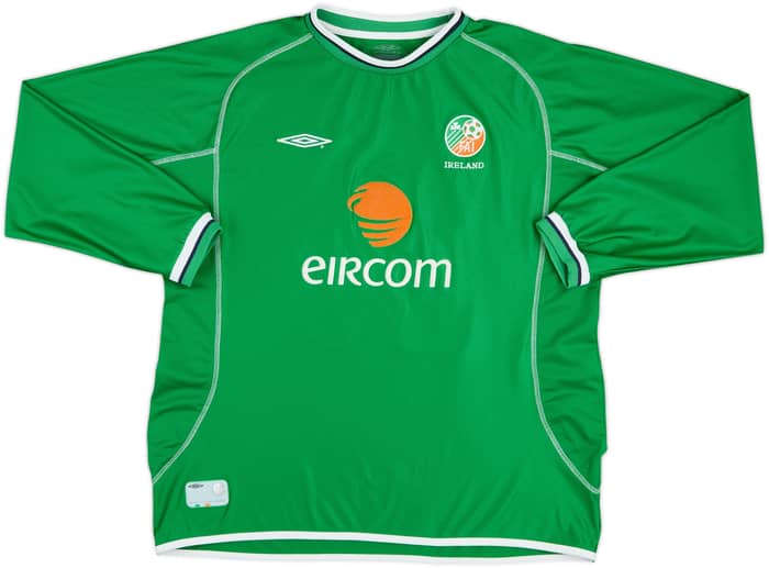 2002-03 Ireland Home L/S Shirt R.Keane #10 - 8/10 - (XL)