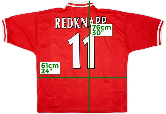 1996-98 Liverpool Home Shirt Redknapp #11 - 6/10 - (XL)