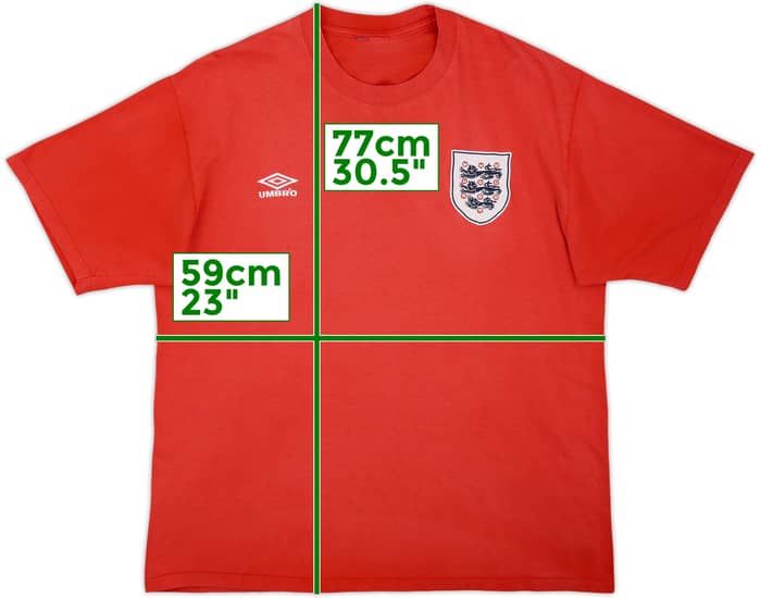 1998 England Umbro Cotton Tee - 6/10 - (XL)