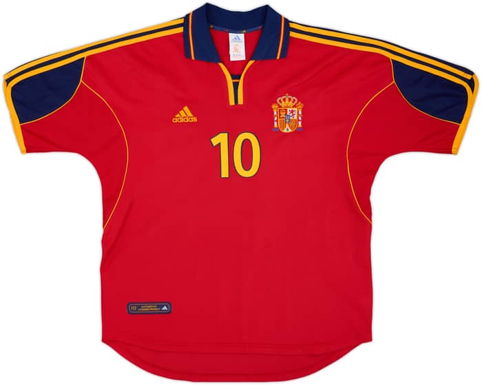 1999-02 Spain Home Shirt Raul #10 - 8/10 - (L)
