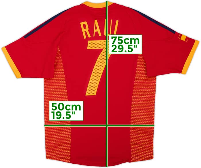 2002-04 Spain Home Shirt Raul #7 - 8/10 - (M)