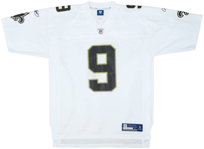 2008-11 New Orleans Saints Brees #9 Reebok On Field Away Jersey - 9/10 - (L)