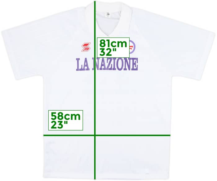 Camiseta de visitante ABM Reedición de la Fiorentina 1989-90 #10 (Baggio) - 10/10 - (XL)