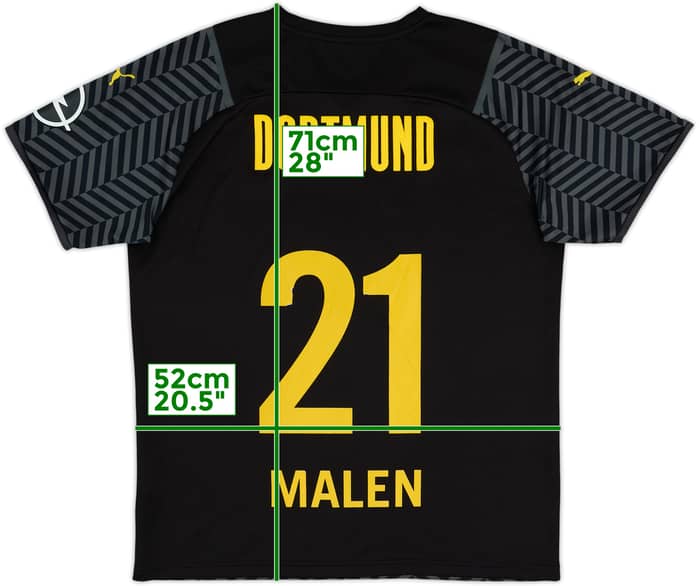 2021-22 Borussia Dortmund Away Shirt Malen #21 - 5/10 - (L)