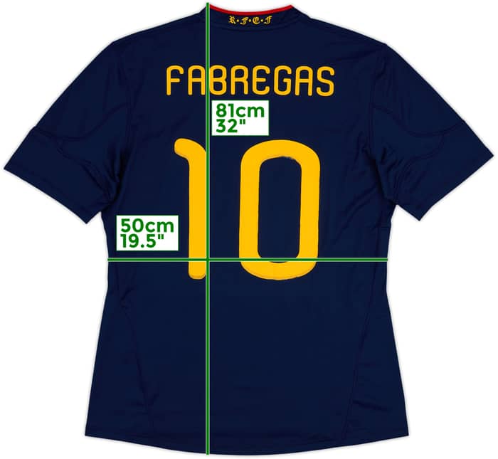 2010-11 Spain Away Shirt Fabregas #10 - 8/10 - (L)