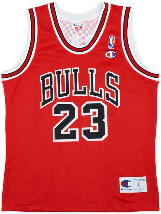 1991-98 Chicago Bulls Jordan #23 Champion Away Jersey - 7/10 - (L.Boys)