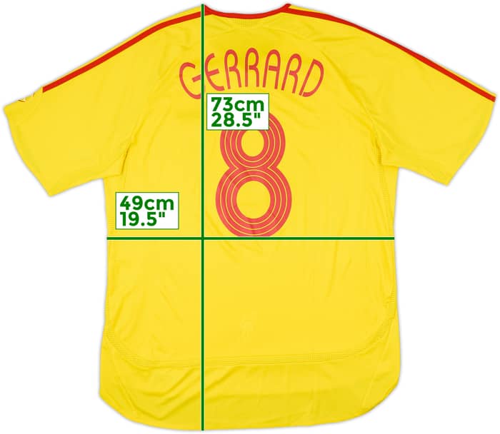 2006-07 Liverpool Away Shirt Gerrard #8 - 8/10 - (L)