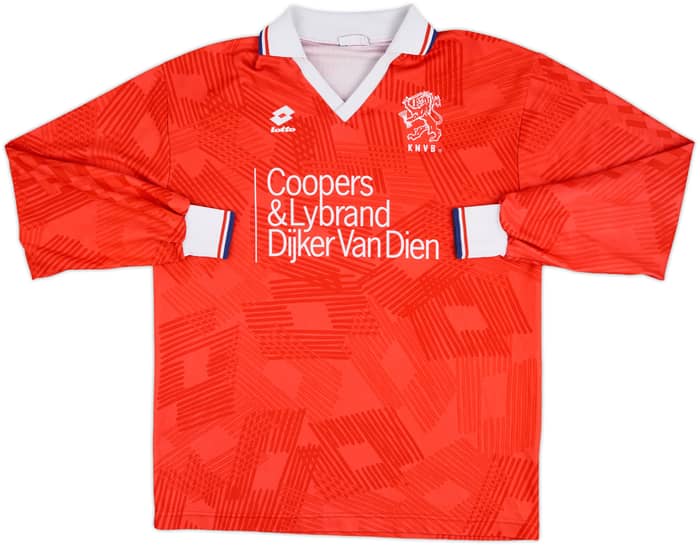 1992-94 Netherlands Match Issue Home L/S Shirt #4