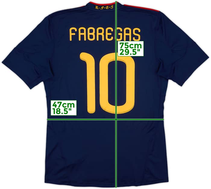 2010-11 Spain Away Shirt Fabregas #10 - 8/10 - (M)