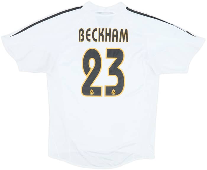 2004-05 Real Madrid Home Shirt Beckham #23 - 6/10 - (M)