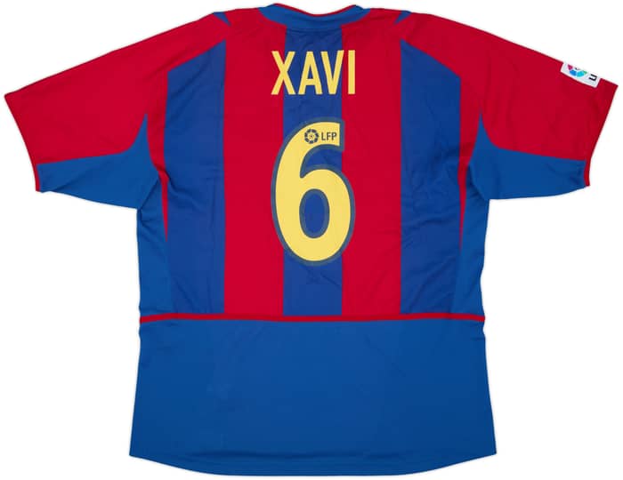 2002-03 Barcelona Home Shirt Xavi #6 - 8/10 - (XL)