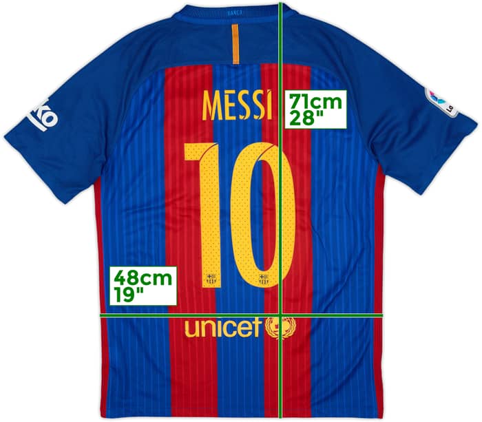 2016-17 Barcelona Home Shirt Messi #10 - 8/10 - (M)