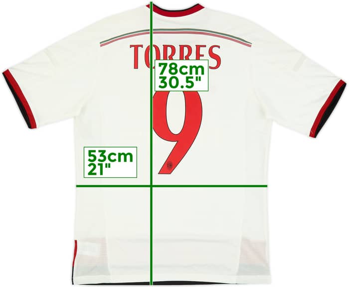 2014-15 AC Milan Away Shirt Torres #9 - 6/10 - (L)