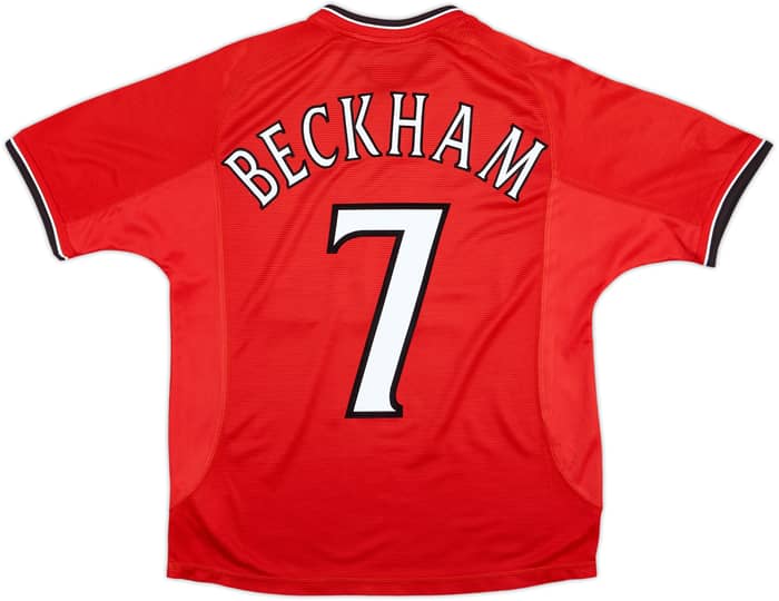 2000-02 Manchester United Home Shirt Beckham #7 - 8/10 - (Y)