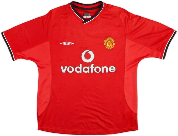 2000-02 Manchester United Home Shirt Beckham #7 - 8/10 - (Y)
