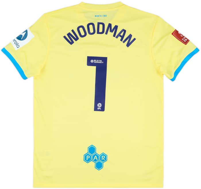 2024-25 Preston North End Match Issue FA Cup GK Shirt Woodman #1