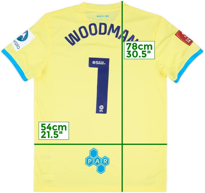 2024-25 Preston North End Match Issue FA Cup GK Shirt Woodman #1