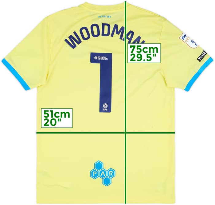 2024-25 Preston North End Match Issue GK Shirt Woodman #1