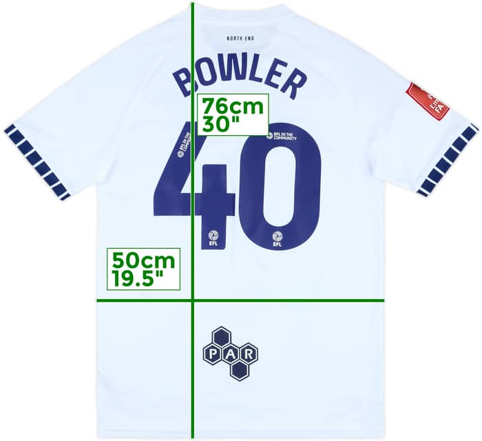 2024-25 Preston North End Match Issue FA Cup Home Shirt Bowler #40